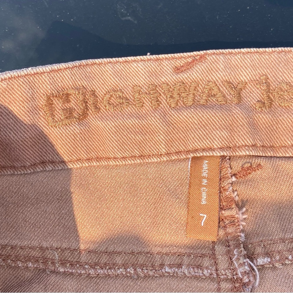 Highway Jeans Tan Jean Shorts Distressed Style - Picture 3 of 3